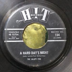 The Jalopy Five Rag Doll/A Hard Days Night Vinyl 45 Record '64